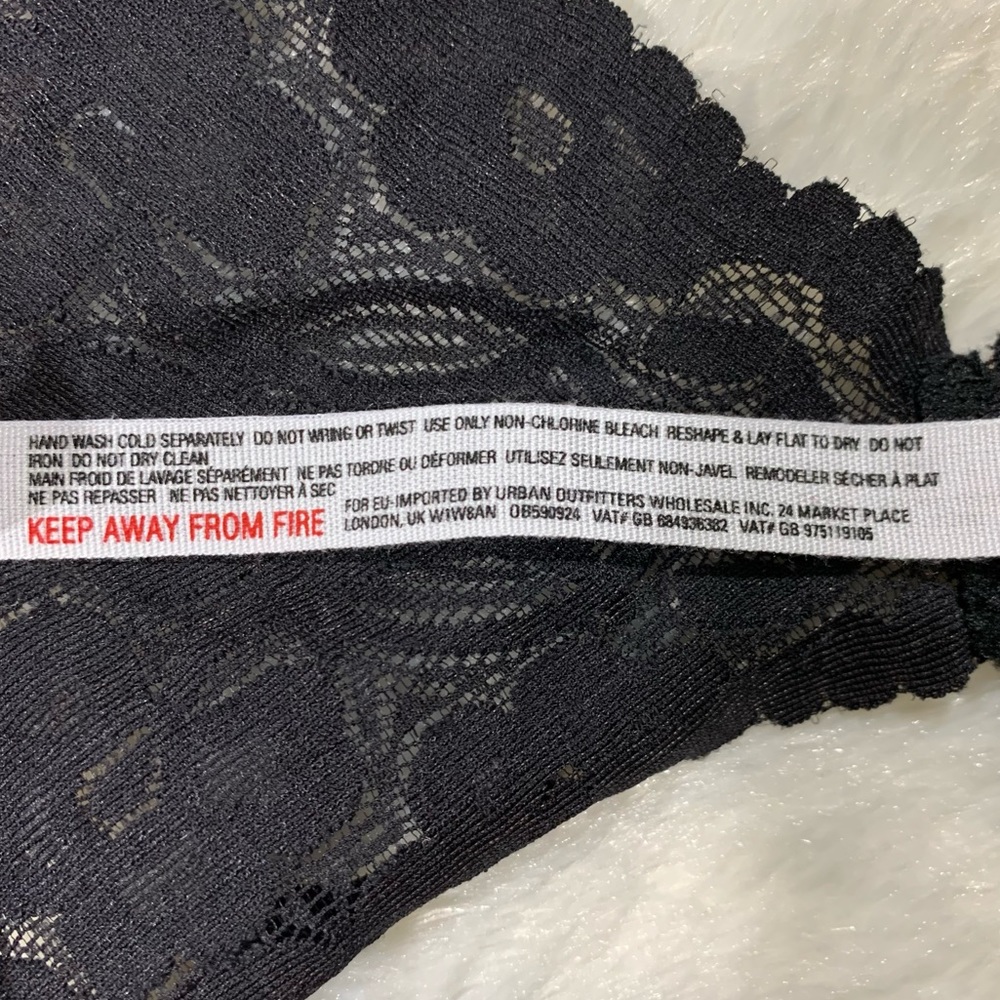 Int Free People Galloon Lace Racerback Bra Black - Picture 9 of 10
